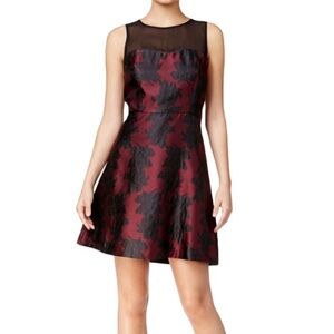 Kensie PRINTED CONTRAST FIT FLARE dress